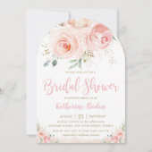 Eleganter Rosa Brautparty Arch Einladung (Vorderseite)