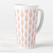 Eleganter Rosa Christbaumwald, Goldene Sterne Milchtasse (Rechte Ecke)