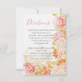 Eleganter Rosa Coral Secret Rose Garden Wedding In Einladung (Rückseite)