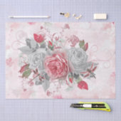 Eleganter Rosa Dragonfly und Rose Decoupage Seidenpapier (Handwerk)