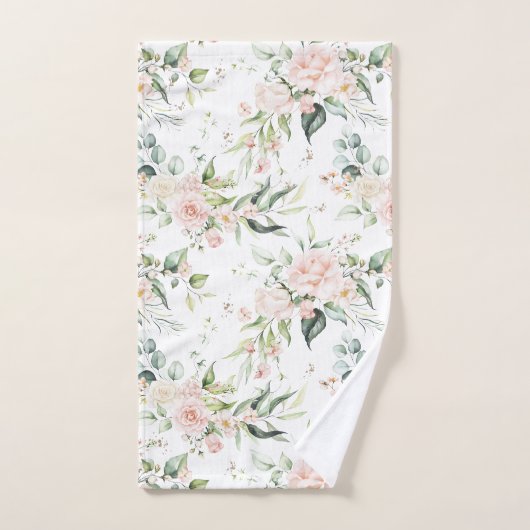 Eleganter Rosa Eukalyptus Badhandtuch Set (Handtuch)