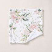 Eleganter Rosa Eukalyptus Badhandtuch Set (Waschlappen)