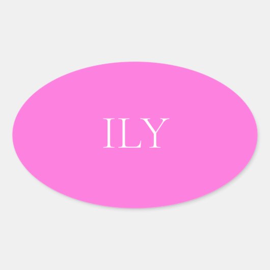 Eleganter rosa Farbaufkleber Ovaler Aufkleber (Vorderseite)