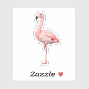 Eleganter rosa Flamingo-Vinyl-Sticker mit Stanzeff Aufkleber