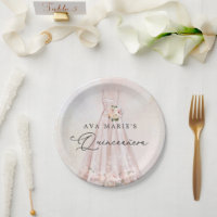 Eleganter Rosa Flora Quinceñera Geburtstag
