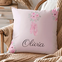 Eleganter rosa Floral Ballerina Personalisierter N