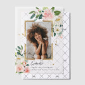 Eleganter, rosa, floraler Goldrahmen Pergament Einladungen (Versetzt (Einladung))