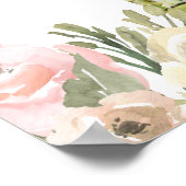 Eleganter Rosa Foto Garden Wedding Poster (Ecke)