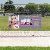 Eleganter rosa Friseur, Schönheitssalon Banner (Insitu)