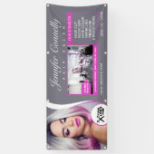 Eleganter rosa Friseur, Schönheitssalon Banner (Vertikal)