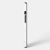 Eleganter rosa getexturierter Marmor iPhone Hülle (Linke Seite)