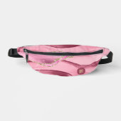 Eleganter Rosa Glitzer Agate Marmorroute Bauchtasche (Vorderseite)