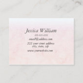 Eleganter Rosa Glitzer Agate Moderner Stil Telefonnummerkarte (Rückseite)