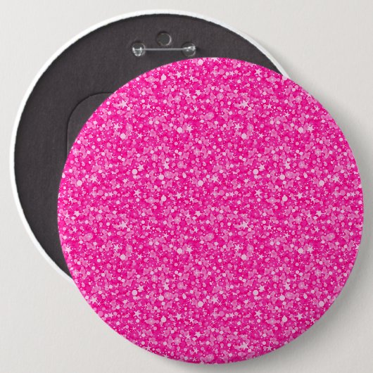 Eleganter rosa Glitzer Button (Vorne & Hinten)