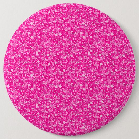 Eleganter rosa Glitzer Button (Vorderseite)
