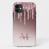 Eleganter Rosa-Glitzer Case-Mate iPhone Hülle (Rückseite)
