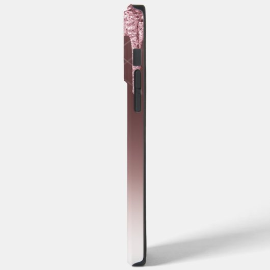 Eleganter Rosa-Glitzer Case-Mate iPhone Hülle (Rückseite / Links)