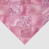 Eleganter rosa Glitzer Diamantgittermuster Seidenpapier (Detail)
