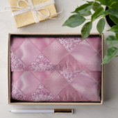 Eleganter rosa Glitzer Diamantgittermuster Seidenpapier (Geschenk)