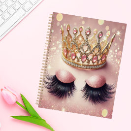 Eleganter Rosa Glitzer Eyelash Crown Planer
