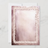 Eleganter Rosa Glitzer Frame Retirement Einladung (Rückseite)