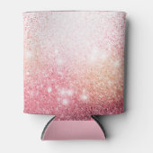 Eleganter rosa Glitzer funkeln Dosenkühler (Vorderseite)