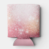 Eleganter rosa Glitzer funkeln Dosenkühler (Rückseite)