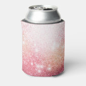 Eleganter rosa Glitzer funkeln Dosenkühler (Kanne Rückseite)