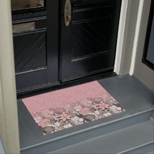 Eleganter Rosa Glitzer Fußmatte