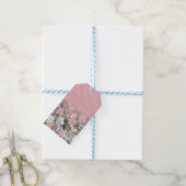 Eleganter Rosa Glitzer Geschenkanhänger (Mit Garn)