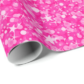 Eleganter rosa Glitzer Geschenkpapier (Rolleneckpunkt)
