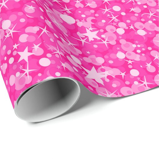 Eleganter rosa Glitzer Geschenkpapier (Rolleneckpunkt)
