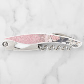 Eleganter Rosa Glitzer Kellnermesser (Vorderseite)