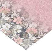 Eleganter Rosa Glitzer Kurzer Tischläufer (Ecke)