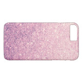 Eleganter rosa Glitzer-Luxus Case-Mate iPhone Hülle (Rückseite (Horizontal))