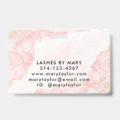 Eleganter Rosa-Glitzer-Marmor Ausweis (Rückseite)