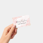 Eleganter Rosa-Glitzer-Marmor Ausweis (Handheld)