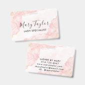 Eleganter Rosa-Glitzer-Marmor Ausweis (Vorder- & Rückseite)