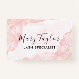 Eleganter Rosa-Glitzer-Marmor Ausweis