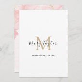 Eleganter Rosa-Glitzer-Marmor Einladung (Vorne/Hinten)