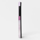 Eleganter rosa Glitzer-Marmor iPhone Case (Hinten/Links)