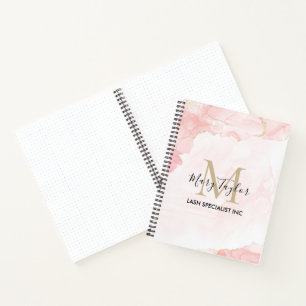 Eleganter Rosa-Glitzer-Marmor Notizblock