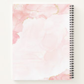 Eleganter Rosa-Glitzer-Marmor Notizblock (Rückseite)