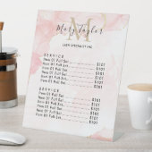 Eleganter Rosa-Glitzer-Marmor Sockelschild (In Situ)