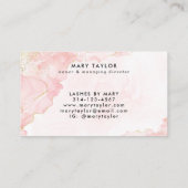 Eleganter Rosa-Glitzer-Marmor Treuekarte (Rückseite)