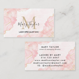 Eleganter Rosa-Glitzer-Marmor Visitenkarte
