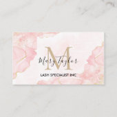 Eleganter Rosa-Glitzer-Marmor Visitenkarte (Vorderseite)