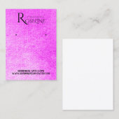 Eleganter, rosa Glitzer mit Aquarellfarbe Visitenkarte (Vorne/Hinten)