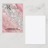 Eleganter, rosa Glitzer mit Aquarellfarbe Visitenkarte (Vorne/Hinten)