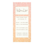 Eleganter Rosa Glitzer Sparkle Beauty Salon Wellne Werbekarte (Hinten)